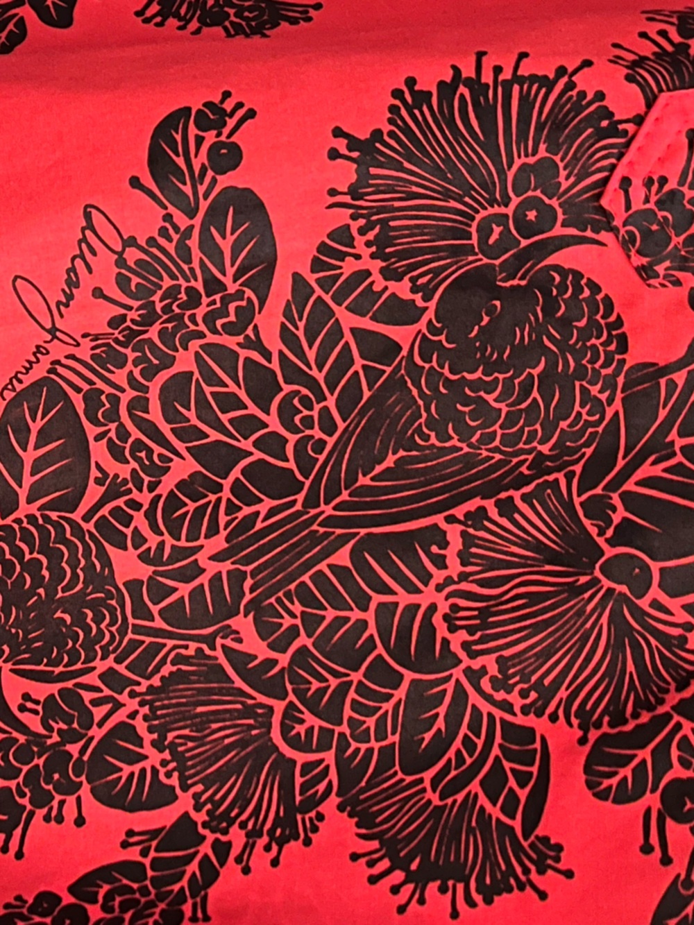 Allan James ʻIʻiwi on ʻōhiʻa lehua Aloha Pullover shirt